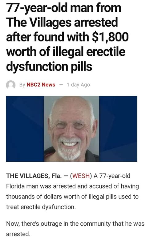 Florida man arrested for allegedly illegally reselling erectile dysfunction medication